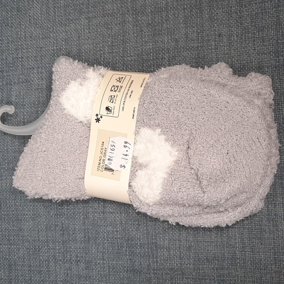 Socks Sox Sock Fuzzy Soft Slipper Thick Warm Cozy Unisex Hearts Love - Picture 2 of 3